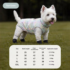 Dog dustproof pants, plaid leash, spring/summer, full-coverage, footed, outdoor, dirt-proof, waterproof pet clothing