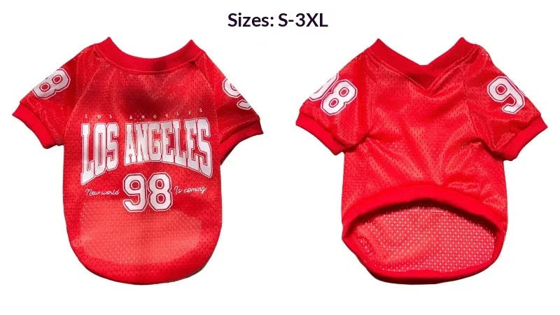 2025 New American Style Pet Clothing: Breathable Mesh Thin Dog T-Shirt for Teddy, Corgi, and Schnauzer - Cooling Style