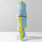 Rainy day four-legged waterproof 3D dinosaur tail dog Teddy dog raincoat medium and large dog Golden Retriever pet raincoat