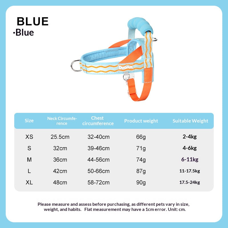Durable T-shaped comfortable dog leash, dog harness, vest, pet walking leash for small and medium-sized dogs