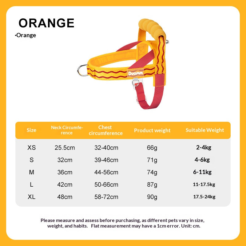 Durable T-shaped comfortable dog leash, dog harness, vest, pet walking leash for small and medium-sized dogs