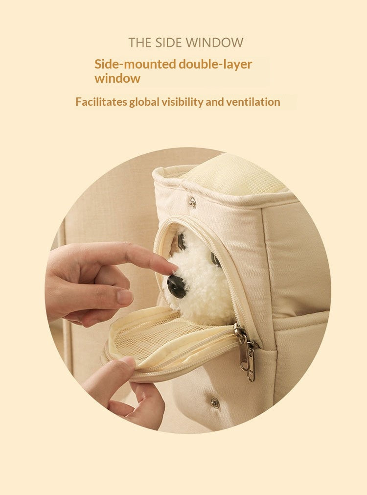 Winter Warmth Pet Bag Single Shoulder Bag Cat Bag Cross-Shoulder Dog Bag Warm and Portable Pet Bag with Thick Handle