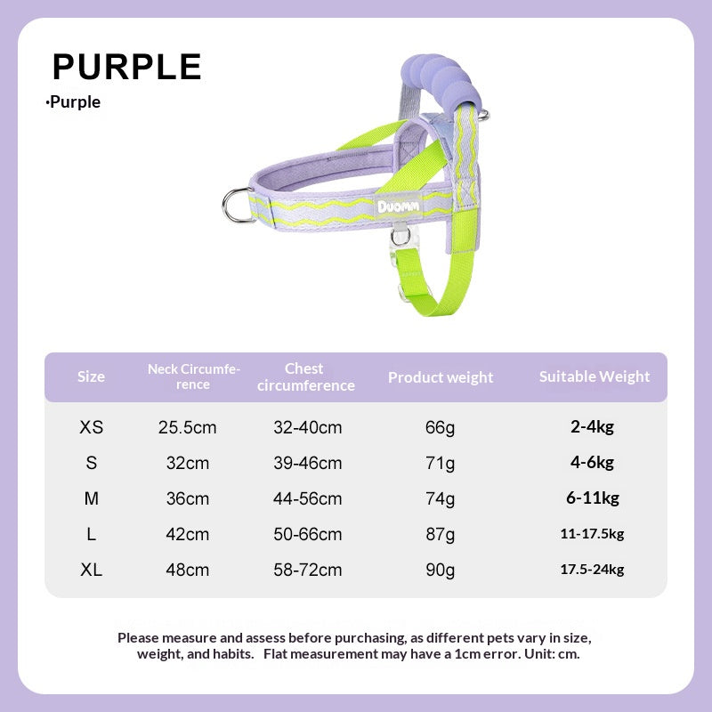 Durable T-shaped comfortable dog leash, dog harness, vest, pet walking leash for small and medium-sized dogs