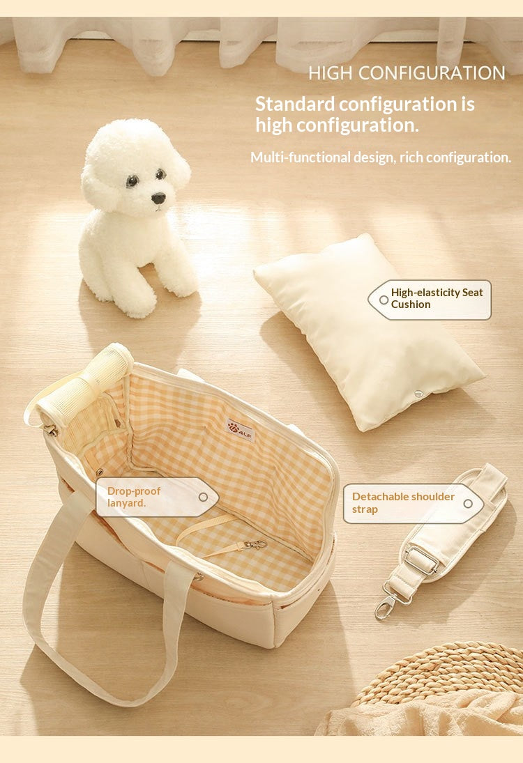 Winter Warmth Pet Bag Single Shoulder Bag Cat Bag Cross-Shoulder Dog Bag Warm and Portable Pet Bag with Thick Handle