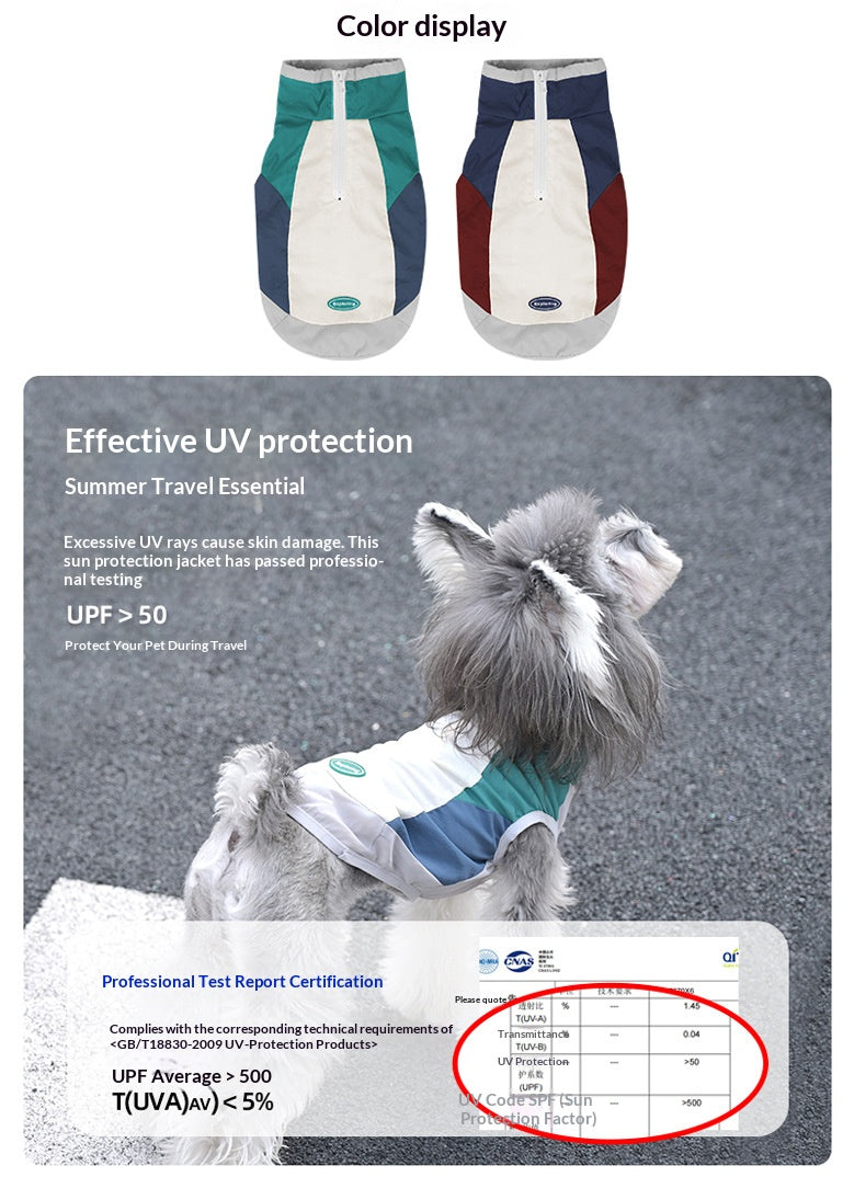 New summer pet sun protection clothing, thin and breathable skin-protecting shirt for small and medium-sized dogs, wholesale