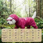 Rainy day four-legged waterproof 3D dinosaur tail dog Teddy dog raincoat medium and large dog Golden Retriever pet raincoat