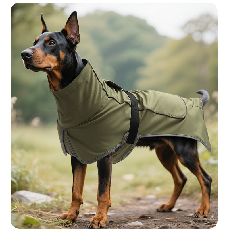 Cross-border dog clothing, pet windbreaker, waterproof and rainproof outdoor clothing for medium and large dogs, rain or shine