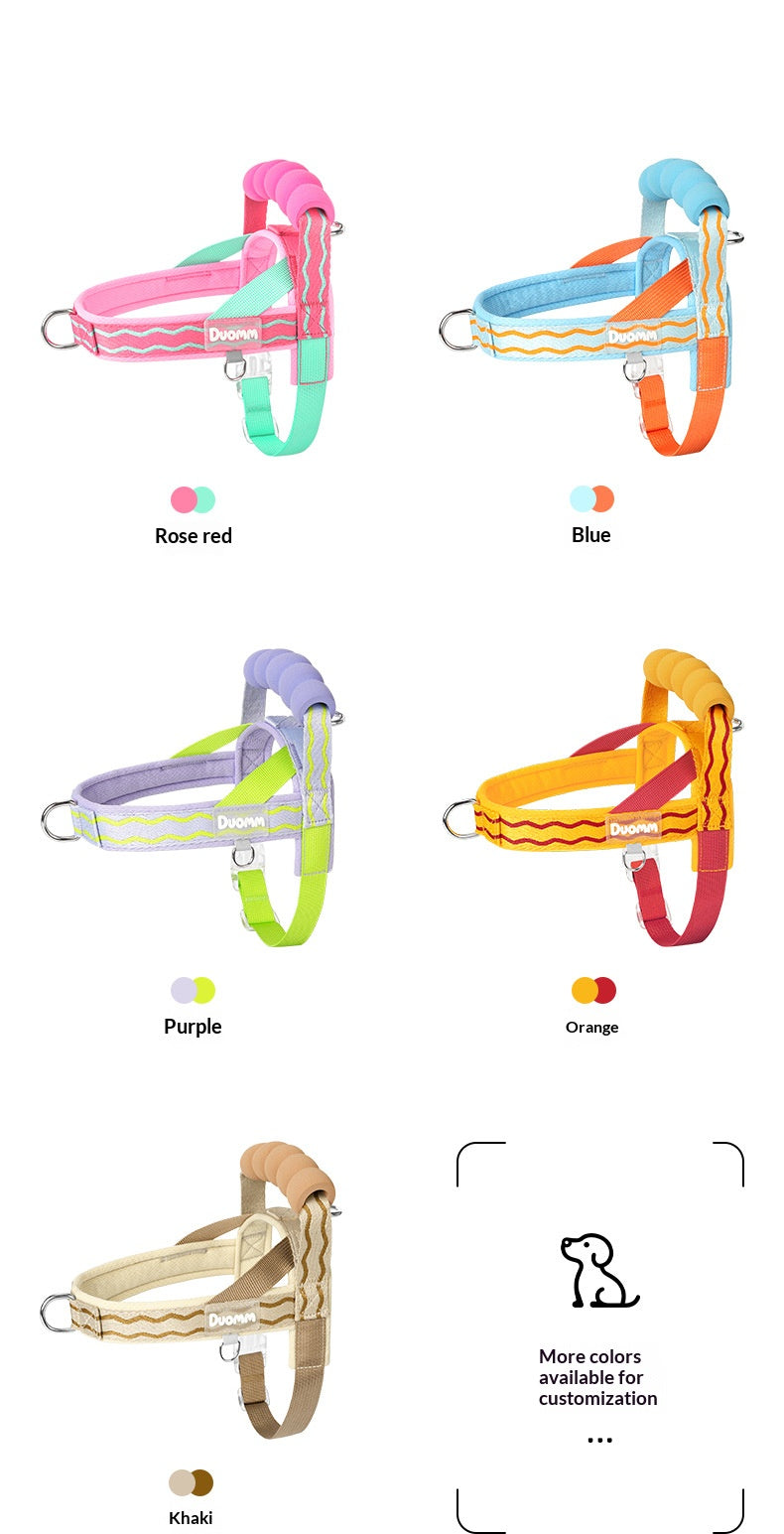 Durable T-shaped comfortable dog leash, dog harness, vest, pet walking leash for small and medium-sized dogs