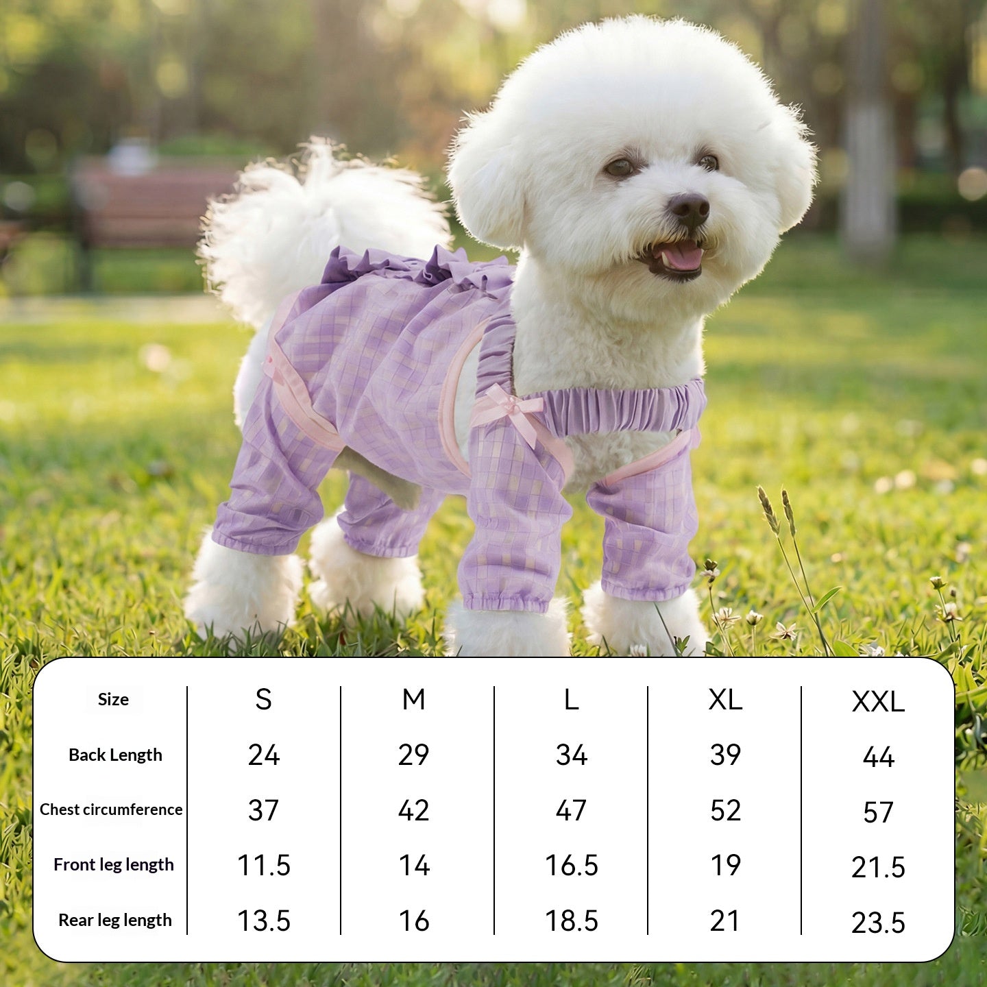 Dog dustproof pants, plaid leash, spring/summer, full-coverage, footed, outdoor, dirt-proof, waterproof pet clothing