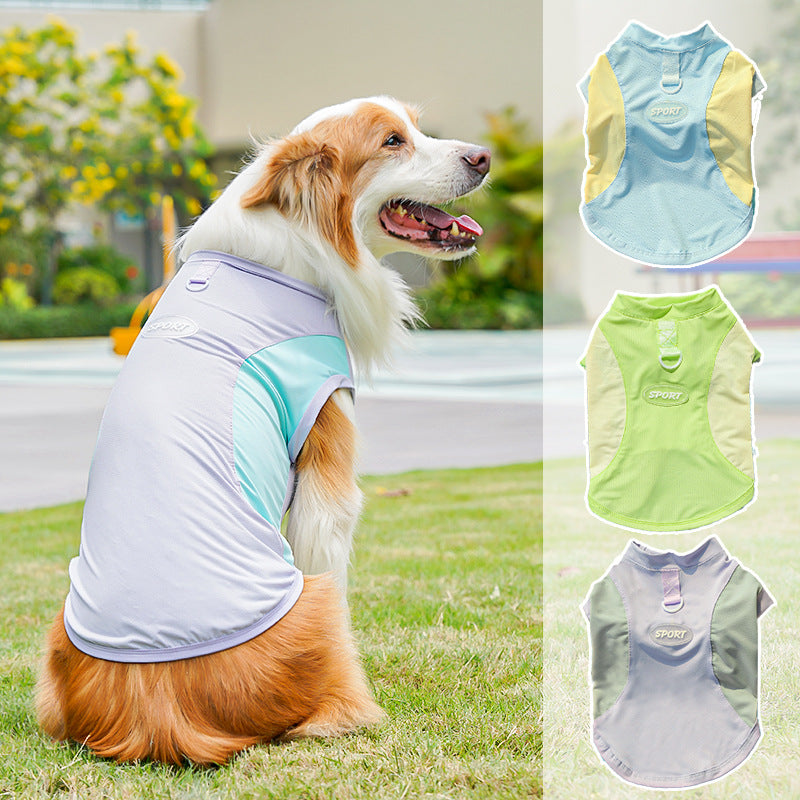 Big Dog Ice Silk Spring/Summer Dog Clothes, Cat Clothes, Cooling Clothes, Sunscreen, Cross-border Golden Retriever Clothes