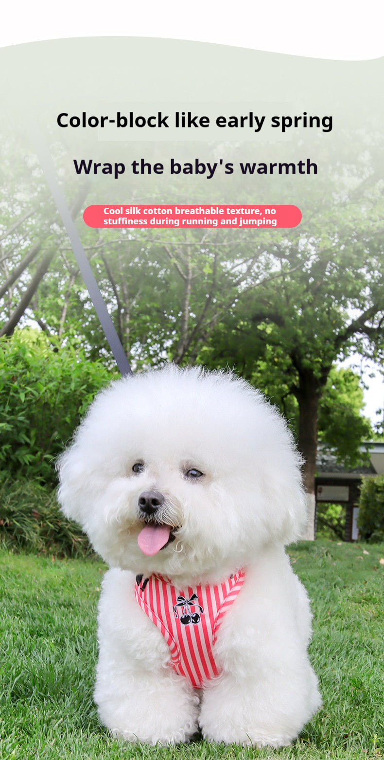 Pet vest-style harness, small dog leash, anti-escape, cute dog rope, small and medium-sized dog leash