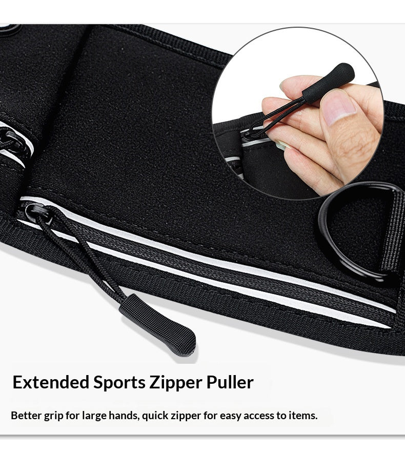 Cross-border explosion-proof running dog leash, nylon reflective multi-functional stretchable sports waist bag, pet leash