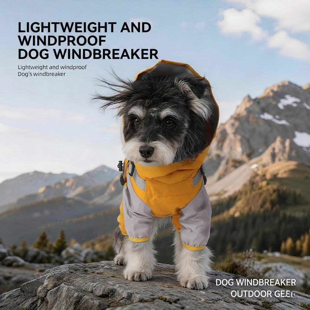 Waterproof raincoat for dogs, four-legged, full-coverage, suitable for large Golden Retrievers, outdoor use, and to protect pets from dirt