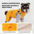 Waterproof raincoat for dogs, four-legged, full-coverage, suitable for large Golden Retrievers, outdoor use, and to protect pets from dirt