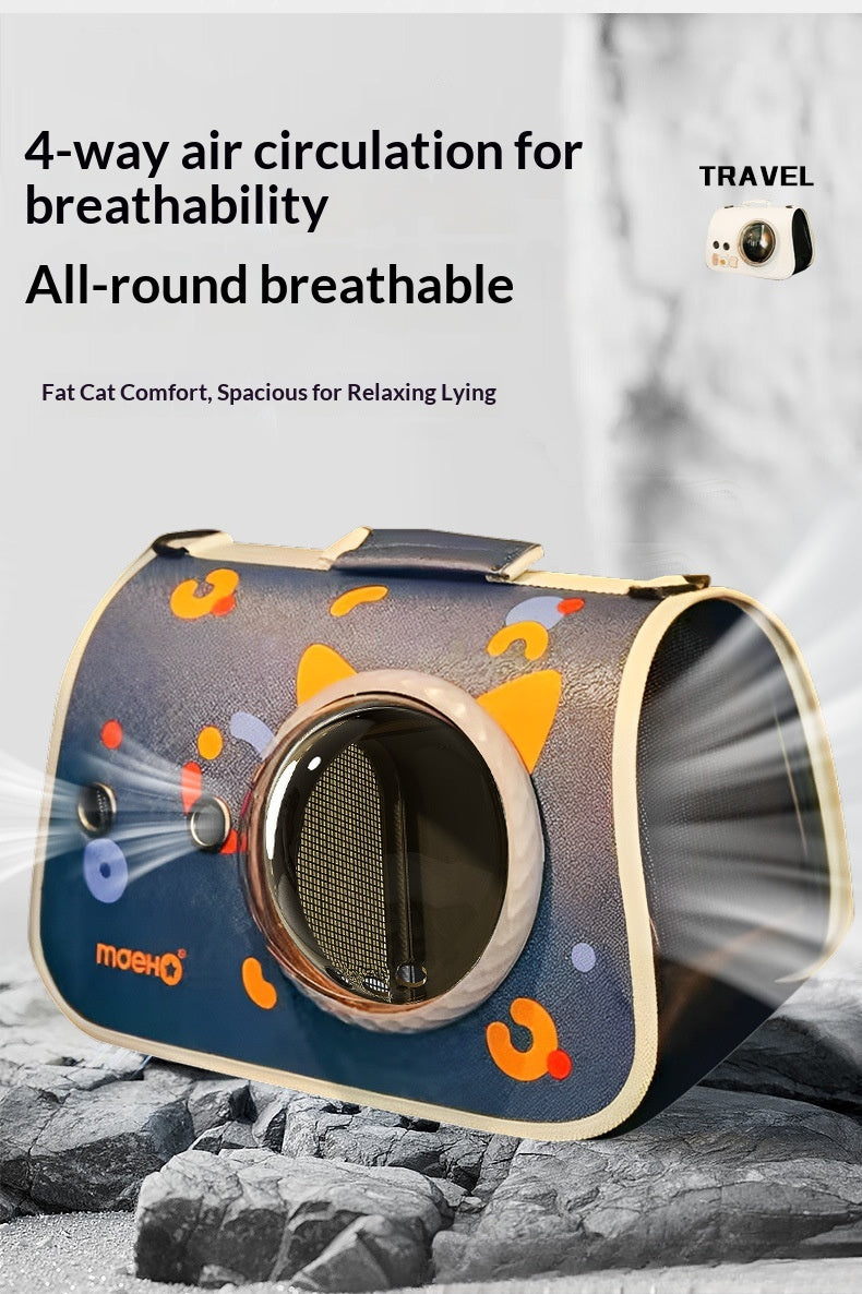 Cat bag pet travel backpack single shoulder double-sided opening large capacity breathable supplies wholesale portable pet backpack