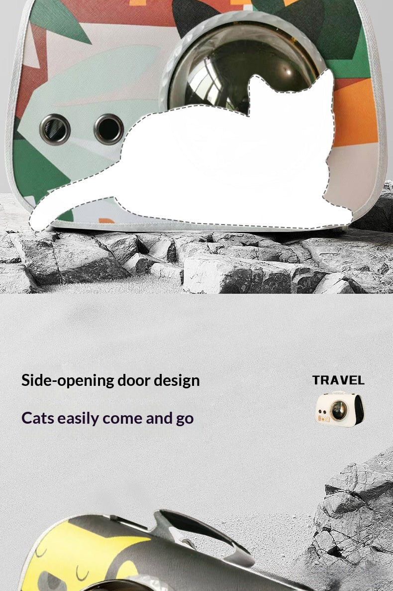 Cat bag pet travel backpack single shoulder double-sided opening large capacity breathable supplies wholesale portable pet backpack