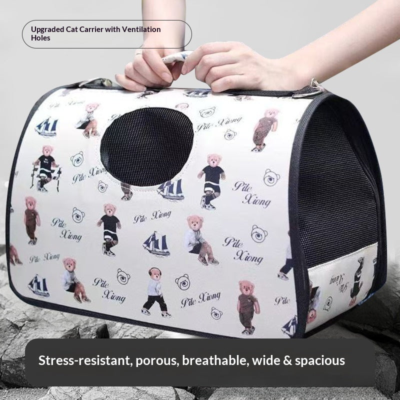 Cat bag pet travel backpack single shoulder double-sided opening large capacity breathable supplies wholesale portable pet backpack