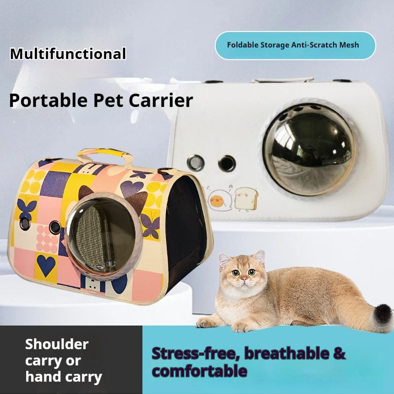 Cat bag pet travel backpack single shoulder double-sided opening large capacity breathable supplies wholesale portable pet backpack
