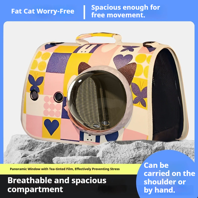 Cat bag pet travel backpack single shoulder double-sided opening large capacity breathable supplies wholesale portable pet backpack