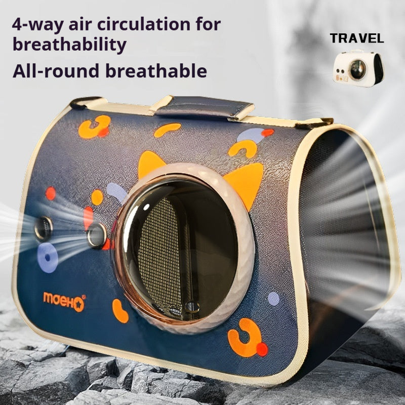 Cat bag pet travel backpack single shoulder double-sided opening large capacity breathable supplies wholesale portable pet backpack