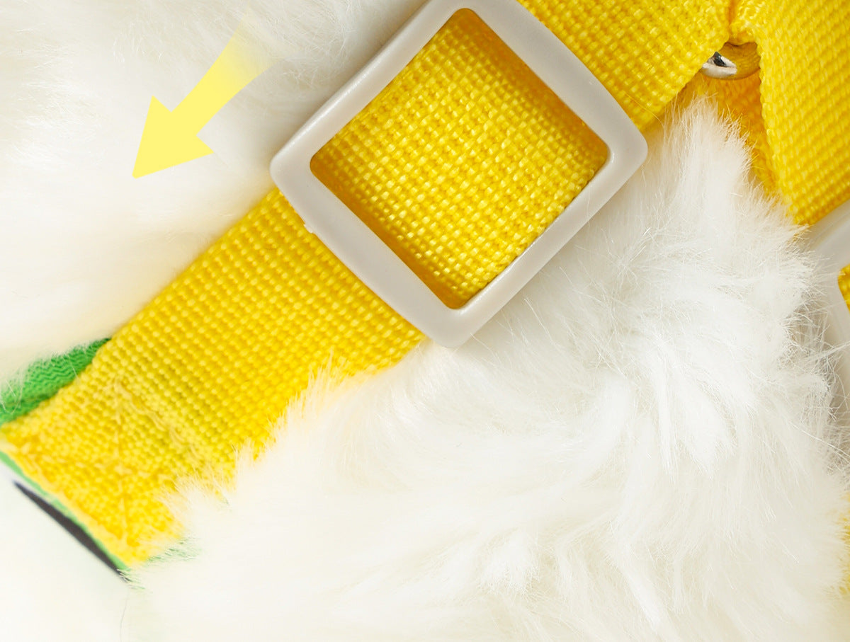 Dog leash vest for Pomeranian, Teddy, Bichon Frise puppies, and other small breeds; dog harness, leash, and dog chain