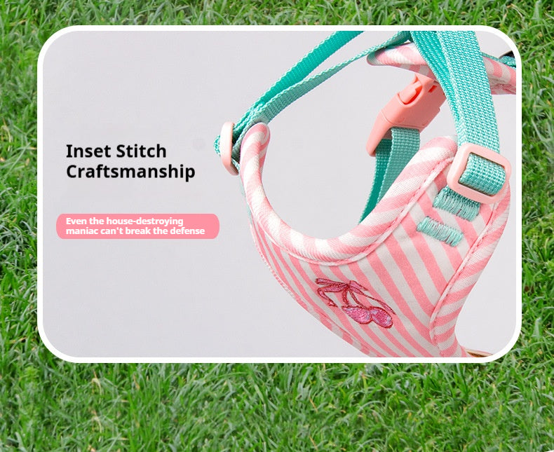 Pet vest-style harness, small dog leash, anti-escape, cute dog rope, small and medium-sized dog leash