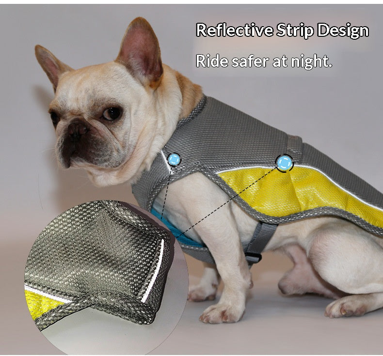 Cross-border factory direct sales of dog cooling vests, pet clothes, summer breathable pet heatstroke prevention and cooling dog clothes