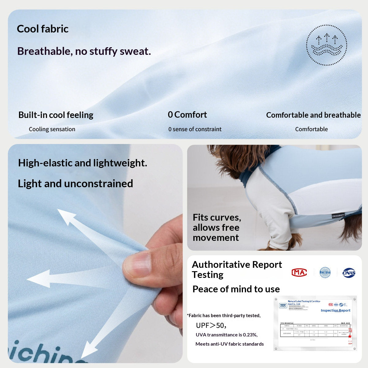 Pet sun protection clothing, four-legged dog cooling clothing, skin-protecting clothing to prevent hair flying and cool down, suitable for medium and large dogs in summer