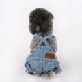 New Jacquard Denim Overalls for Schnauzers, Teddy Bears, and Bichon Frises