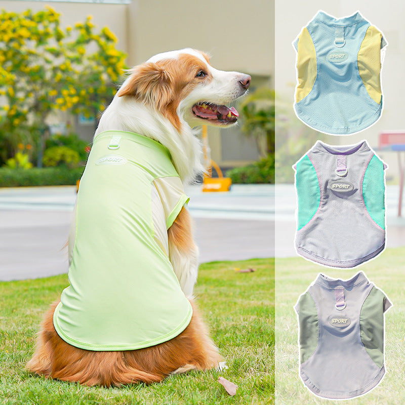 Big Dog Ice Silk Spring/Summer Dog Clothes, Cat Clothes, Cooling Clothes, Sunscreen, Cross-border Golden Retriever Clothes