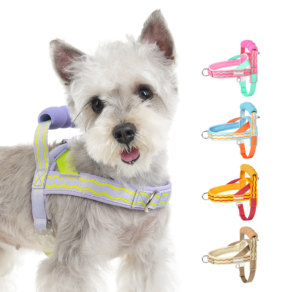 Durable T-shaped comfortable dog leash, dog harness, vest, pet walking leash for small and medium-sized dogs