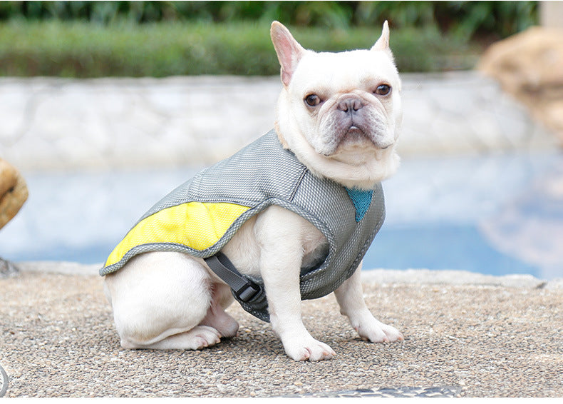 Cross-border factory direct sales of dog cooling vests, pet clothes, summer breathable pet heatstroke prevention and cooling dog clothes