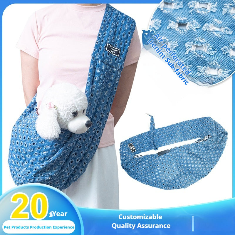 Cross-border new foldable cat bag, pet supplies crossbody dog backpack outdoor portable wholesale pet bag