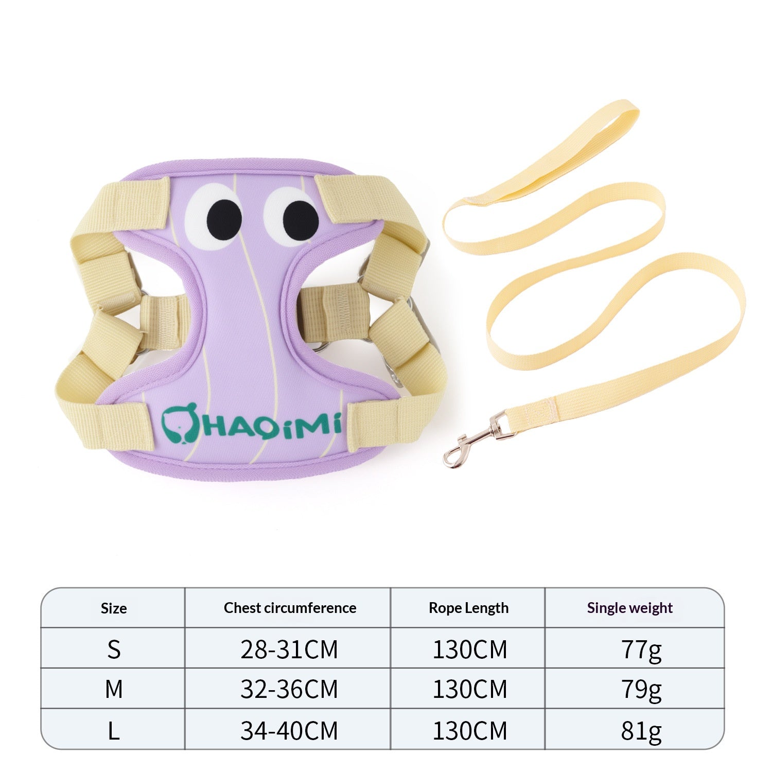 Dog leash vest for Pomeranian, Teddy, Bichon Frise puppies, and other small breeds; dog harness, leash, and dog chain