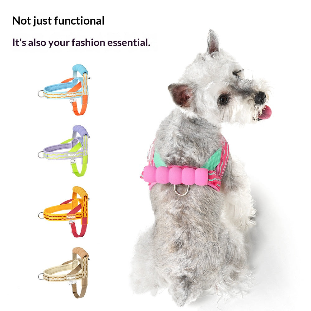 Durable T-shaped comfortable dog leash, dog harness, vest, pet walking leash for small and medium-sized dogs