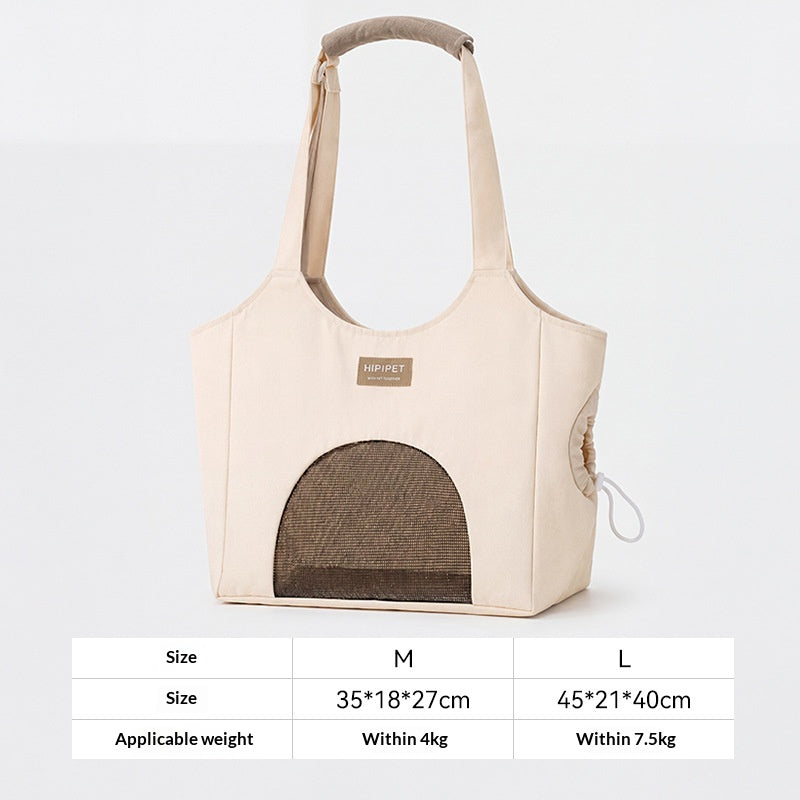 Seasonal pet cute travel canvas bag for small dogs Shih Tzu Teddy outdoor bag dog bag single-shoulder portable cat bag