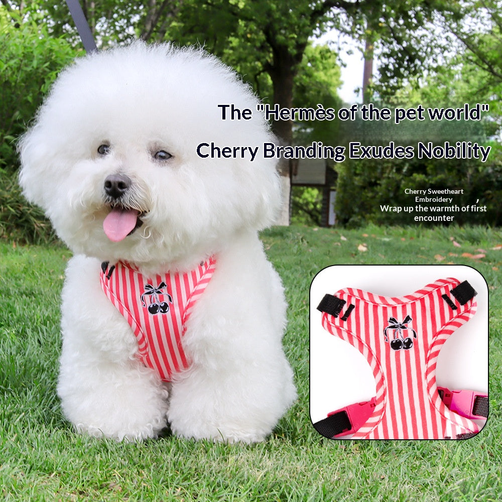 Pet vest-style harness, small dog leash, anti-escape, cute dog rope, small and medium-sized dog leash