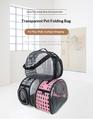 Crossbody pet bag breathable portable cat outdoor bag dog backpack foldable transparent cat bag large capacity travel bag wholesale