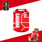 FIFA officially licensed pet supplies, comfortable dog clothes and T-shirts in various sizes from different countries to support the World Cup