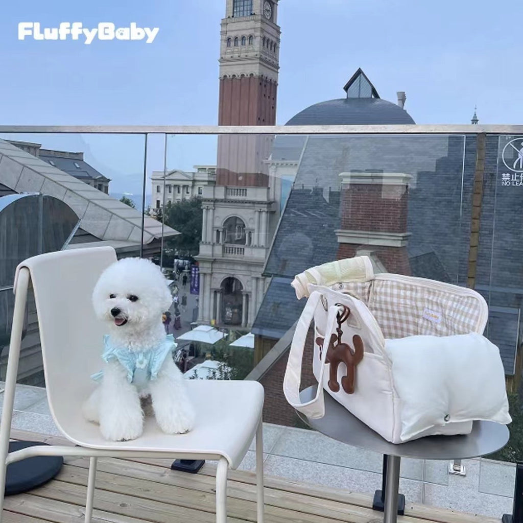 Winter Warmth Pet Bag Single Shoulder Bag Cat Bag Cross-Shoulder Dog Bag Warm and Portable Pet Bag with Thick Handle