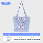 Seasonal pet cute travel canvas bag for small dogs Shih Tzu Teddy outdoor bag dog bag single-shoulder portable cat bag