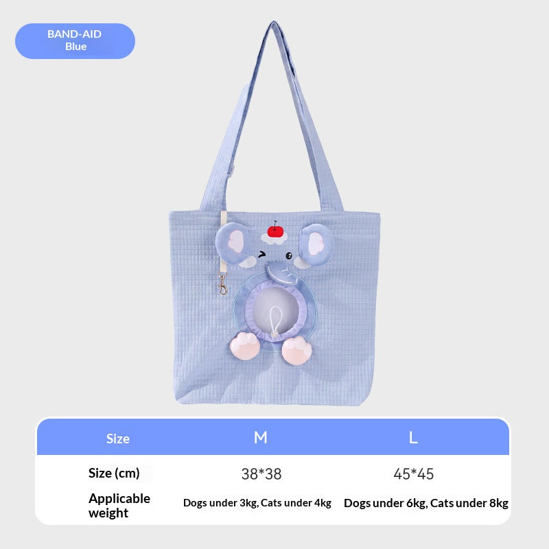 Seasonal pet cute travel canvas bag for small dogs Shih Tzu Teddy outdoor bag dog bag single-shoulder portable cat bag