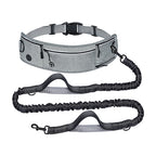 Cross-border explosion-proof running dog leash, nylon reflective multi-functional stretchable sports waist bag, pet leash