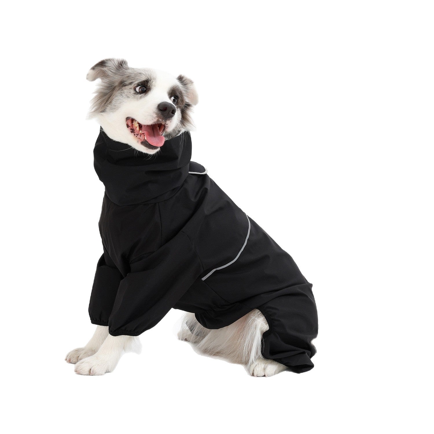 Cross-border medium and large dog breeds Border Collie Labrador Shiba Inu four-legged jacket, waterproof and windproof dog clothes, raincoat