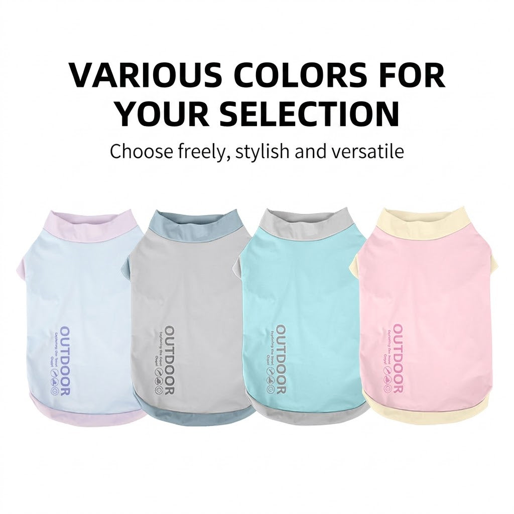 Cool-feet color-blocked breathable outerwear for Bichon Frise and Schnauzer dogs, suitable for spring and summer. Wholesale puppies and cats