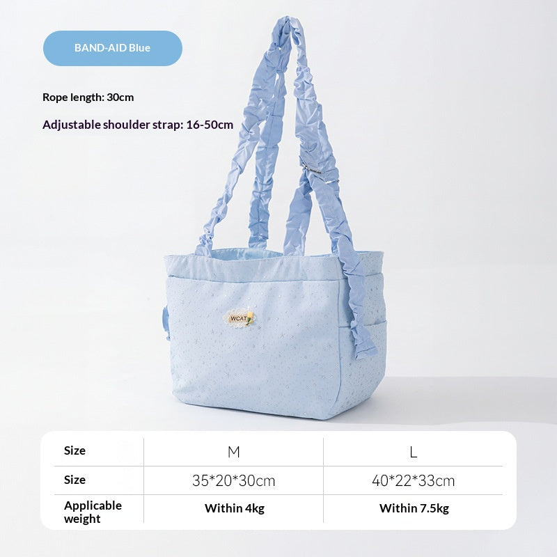 Seasonal pet cute travel canvas bag for small dogs Shih Tzu Teddy outdoor bag dog bag single-shoulder portable cat bag