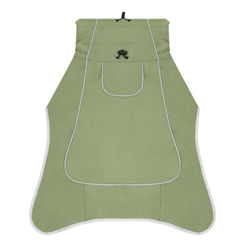 Cross-border dog clothing, pet windbreaker, waterproof and rainproof outdoor clothing for medium and large dogs, rain or shine