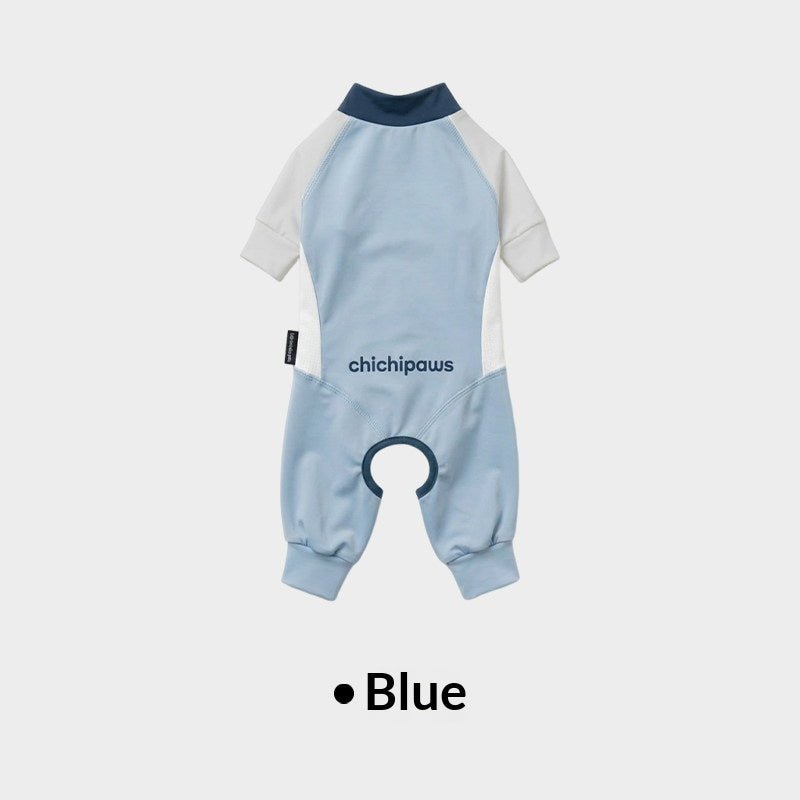 Pet sun protection clothing, four-legged dog cooling clothing, skin-protecting clothing to prevent hair flying and cool down, suitable for medium and large dogs in summer
